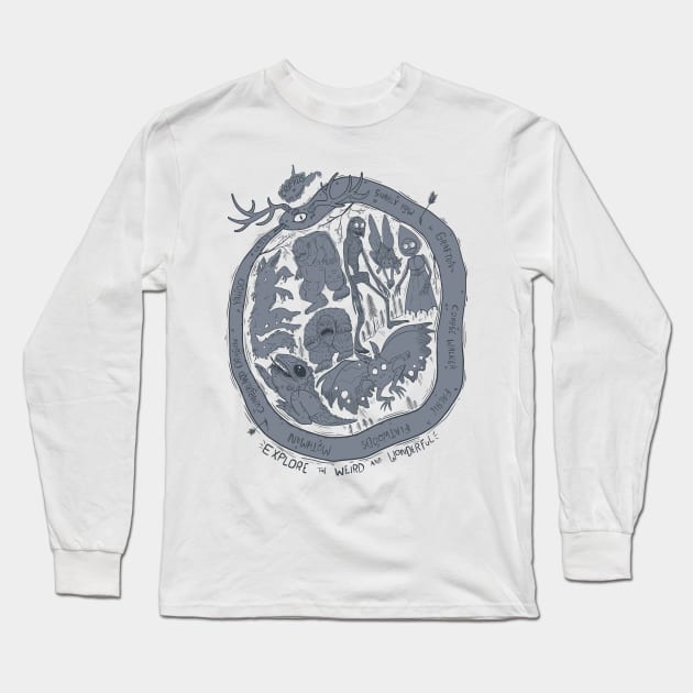 West Virginia Cryptids : Explore the Unknown Long Sleeve T-Shirt by Ballyraven